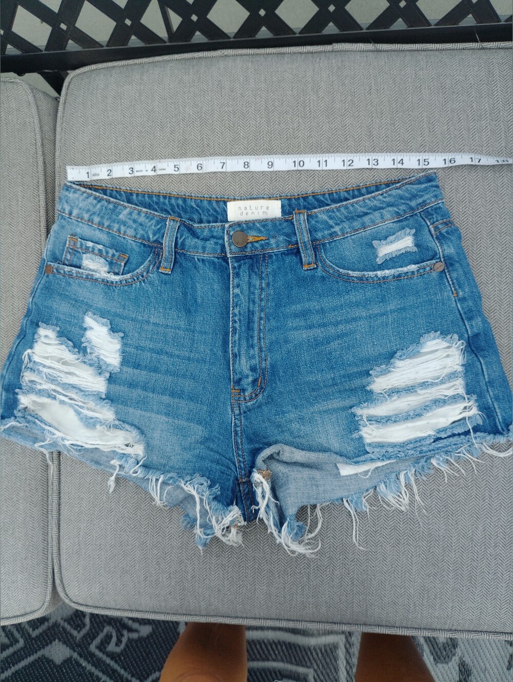 Nature Denim Women's Distressed Denim Shorts